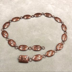 VINTAGE COPPER SOUTHWEST CONCHO BELT